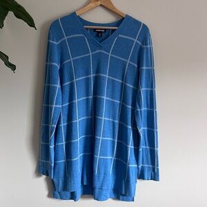 Lands End Fine Gauge V-Neck Sweater Tunic